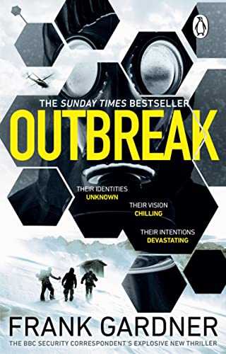 Book cover for "Outbreak" featuring a shadowy figure and snowy landscape.
