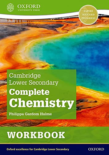 Chemistry workbook cover with colorful geothermal pool background.