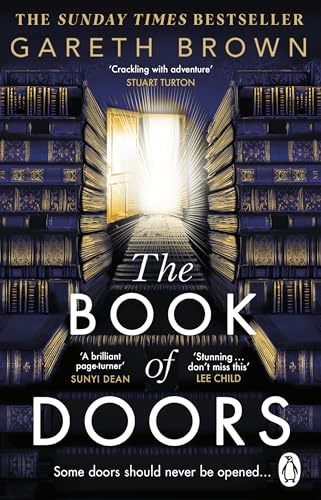 Book cover: stacks of books forming doorways to a bright light.