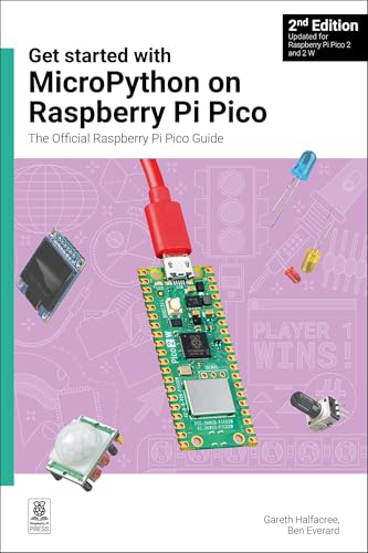 Book cover: "Get Started with MicroPython on Raspberry Pi Pico," 2nd edition.
