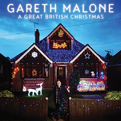 Album cover featuring a house decorated with bright Christmas lights and a man.