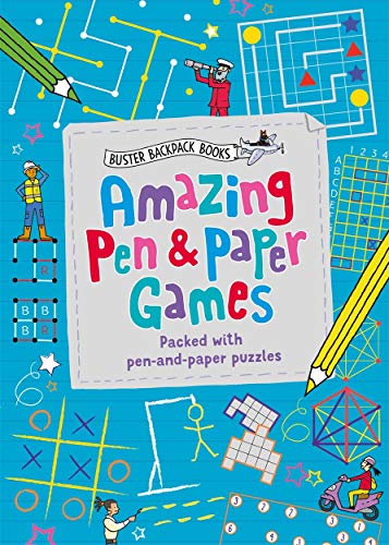 Book cover with colorful illustrations of pen and paper games.