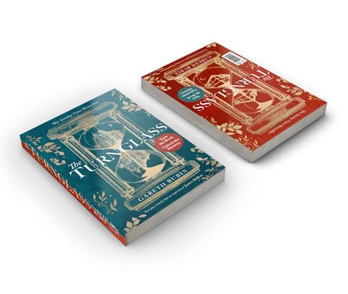 Two copies of The Turnglass by Gareth Rubin, one in blue and one in red.