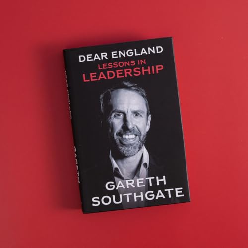 Book cover: “Dear England” by Gareth Southgate, with his portrait.