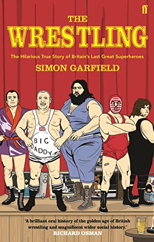 Book cover featuring cartoon illustrations of British professional wrestlers.