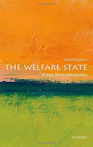 Book cover: "The Welfare State" with abstract orange, green, and black art.