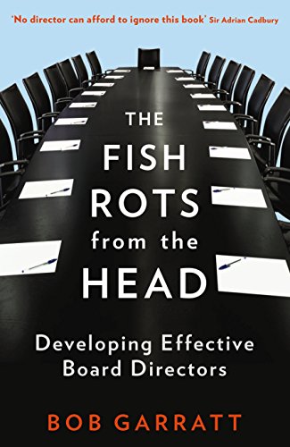 Book cover: “The Fish Rots From The Head” with a boardroom table image.