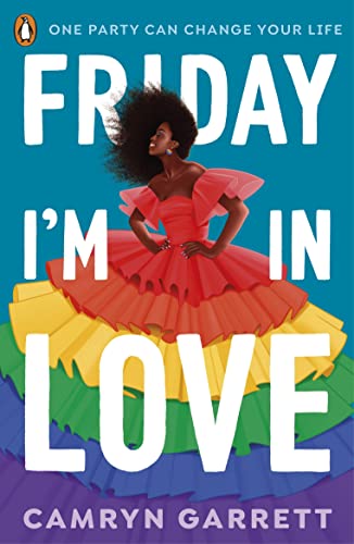 Book cover featuring a Black woman in a colorful, tiered rainbow ruffle dress.