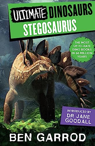 Book cover featuring a detailed illustration of a Stegosaurus dinosaur.