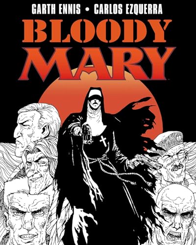 Comic book cover: nun with gun, surrounded by sketched faces.