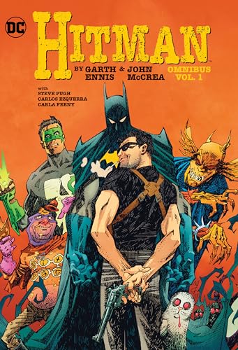 Comic book cover featuring Hitman and various DC superheroes.