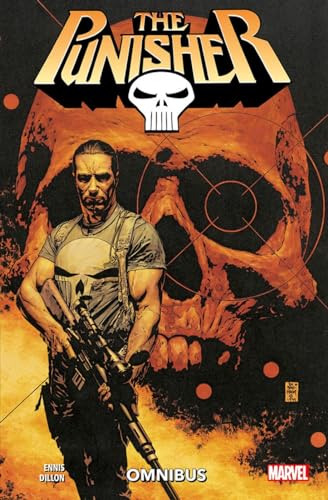 Comic book cover featuring The Punisher with a skull backdrop.