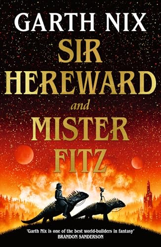 Book cover: two figures riding dragon-like creatures against a fiery sky.