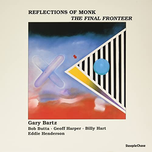 Album cover for Gary Bartz’s “Reflections of Monk” with abstract art.