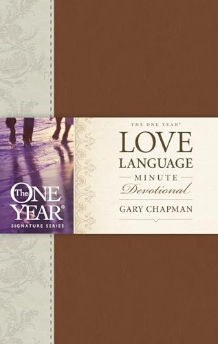 Brown devotional book cover with text reading "Love Language Minute Devotional.