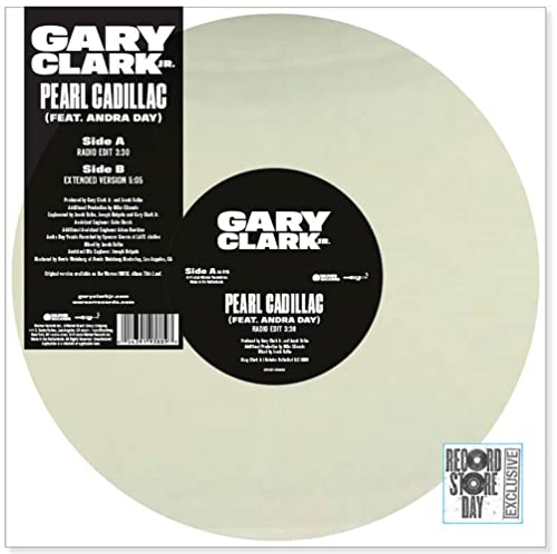 Gary Clark Jr. “Pearl Cadillac” vinyl record, white with black label.