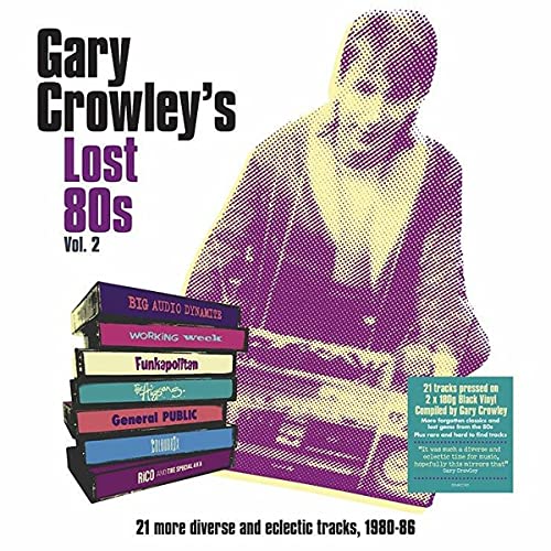 Vinyl cover art featuring a halftone portrait, a stack of cassette tapes, and text.