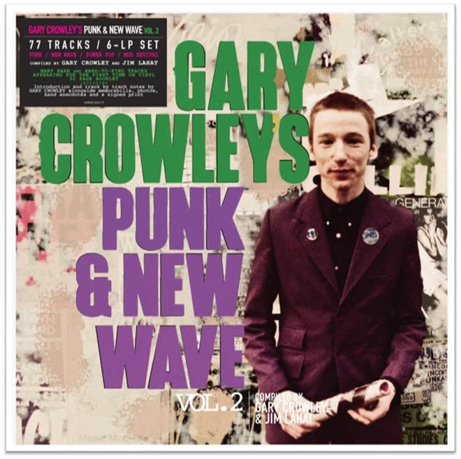 Album cover for Gary Crowley’s Punk & New Wave Vol. 2, featuring a portrait.