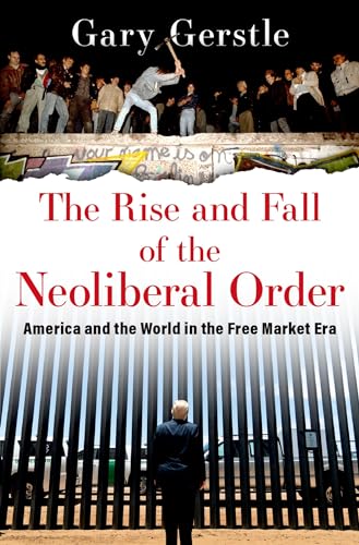 Book cover with imagery of a wall, crowds, and political figures.