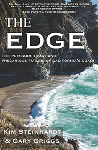 Book cover: "The Edge" depicts a California coastal landscape with waves.
