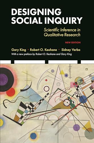 Book cover: "Designing Social Inquiry" with abstract art background.