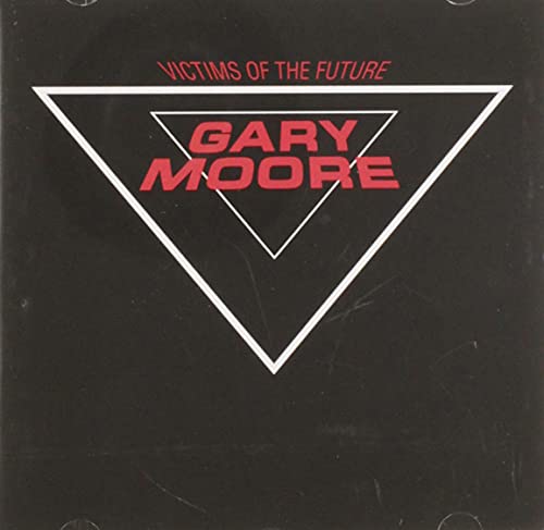 Gary Moore album cover: black background with red and white triangle design.