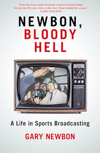 Book cover: "Newbon, Bloody Hell" with a vintage television image.