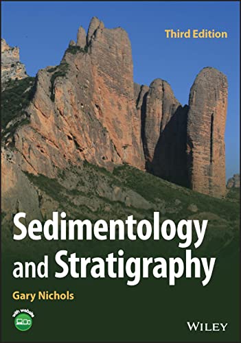 Book cover: "Sedimentology and Stratigraphy" with a rocky landscape background.