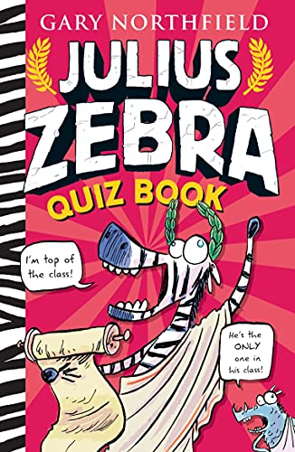 Book cover featuring Julius Zebra wearing a laurel wreath and holding a scroll.