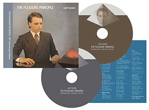 Gary Numan album cover and two CDs with tracklist details.