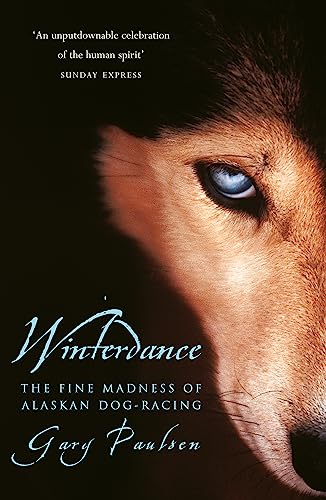 Book cover featuring a close-up of a husky's face and the title "Winterdance".