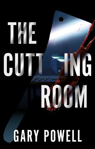 Book cover: "The Cutting Room" with a large cleaver and red splatters.
