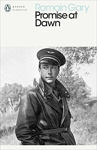 Book cover for Promise at Dawn by Romain Gary featuring a man in uniform.