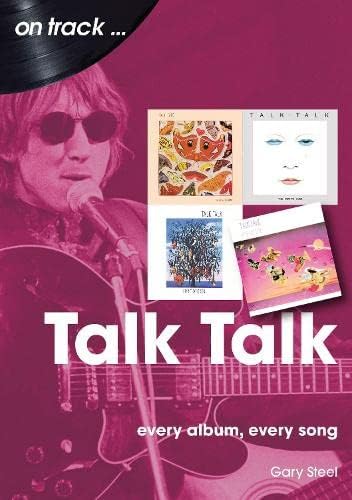 Book cover featuring Mark Hollis with guitar and four Talk Talk album covers.