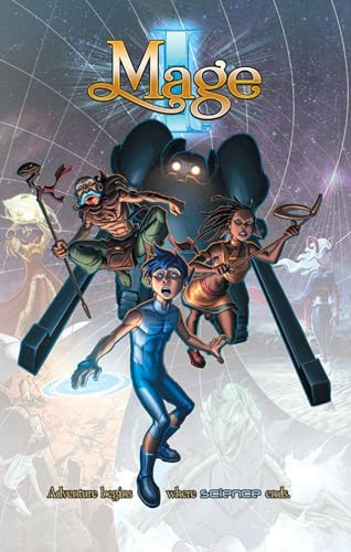 Comic book cover featuring diverse characters and a cosmic, swirling background.