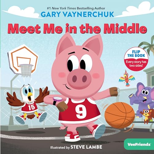Children’s book cover featuring cartoon animals playing basketball.