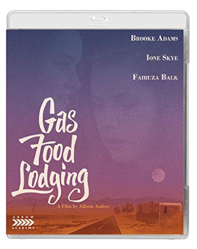 Gas Food Lodging" Blu-ray cover with desert landscape and film title.