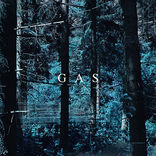 Dark forest scene with "GAS" text overlay in white letters on a blue-toned background.