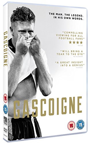 DVD case with black and white image of man wiping face, titled "GASCOIGNE".