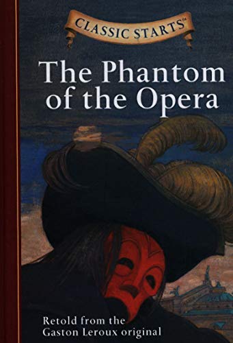 Book cover: "The Phantom of the Opera" with a masked figure.