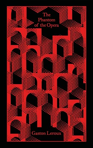 Red cover of "The Phantom of the Opera" with geometric patterns.