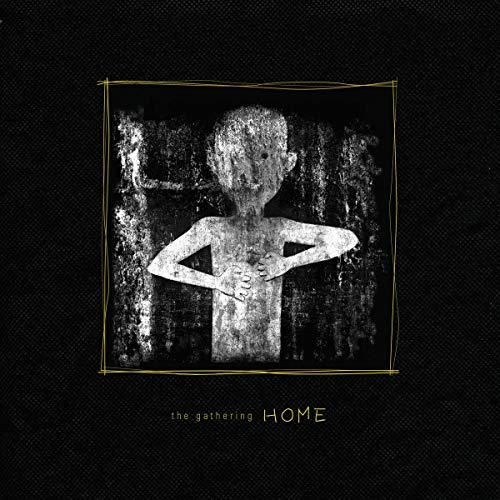 Black and white album cover featuring a textured illustration of a figure.