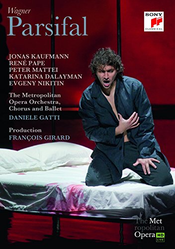 DVD cover for Wagner’s *Parsifal* featuring Jonas Kaufmann in costume.