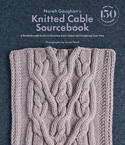 Knitting book cover featuring a close-up of complex cable knit texture.