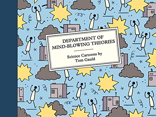 Book cover with stick figures, stars, and text: “Department of Mind-Blowing Theories.”