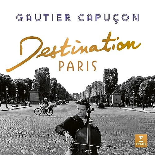 Cellist Gautier Capuçon album cover with a Parisian street scene.