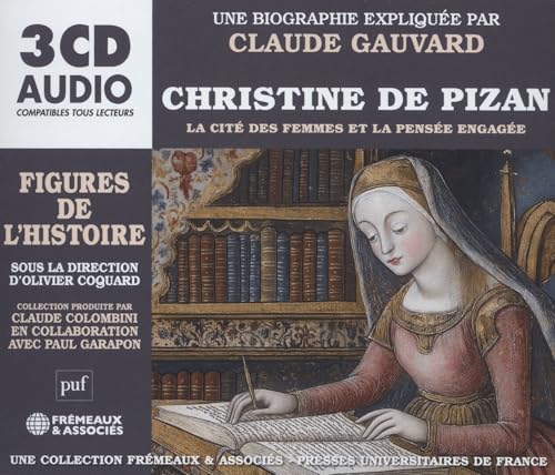 3CD audio pack featuring Christine de Pizan and a medieval illustration.