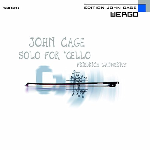 CD cover for John Cage’s “Solo for ‘Cello” featuring a cello image.