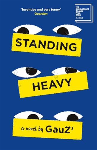 Book cover with three rows of eyes above yellow rectangles containing text on blue.