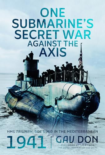 Book cover showing a submarine with crew on deck against a cloudy sky.